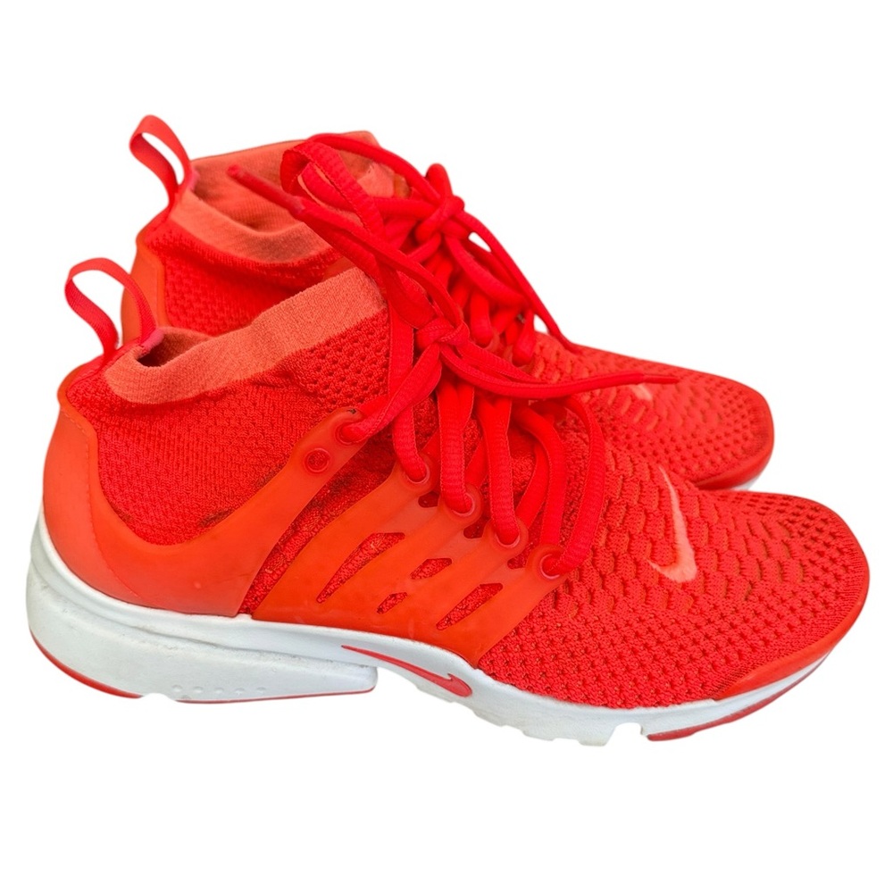 Nike women Bright Red Knit Lace-Up Sneakers - Picture 2 of 5